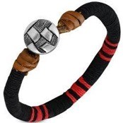 Armband "Zwart/Rood"