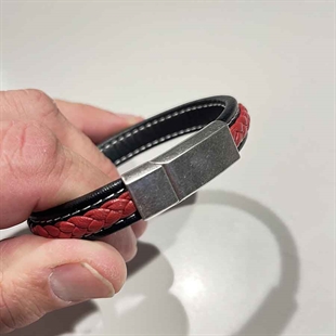 FP Zwart/Rode Netri Armband