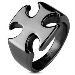 Zwarte Maltese ring.