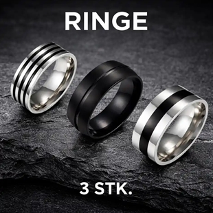 3 roestvrijstalen ringen worden samen verkocht