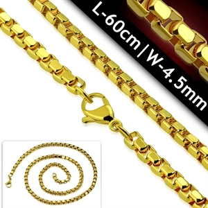 Xgold herenketting verguld 60cm / 4,5mm