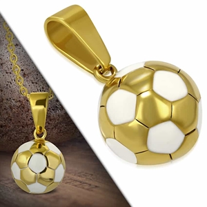 Gouden voetbal in roestvrij staal