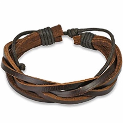 Fashion bruin lederen armband