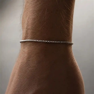 Steel Edge armband – 1.8mm herenarmband van 316L roestvrij staal (18-20 cm)