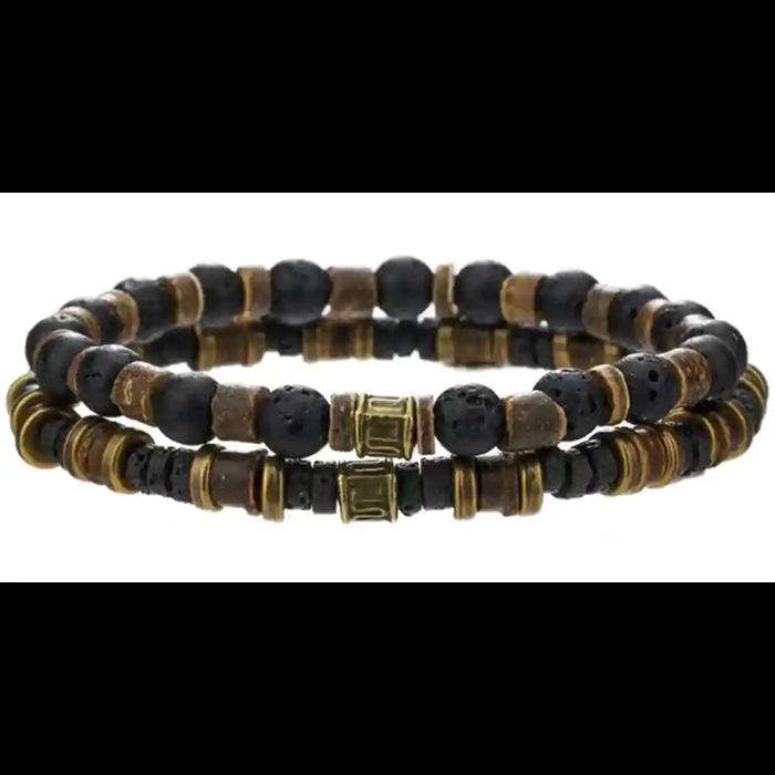 Lava Spirit – Herenarmband in lava- en natuurstenen 6mm