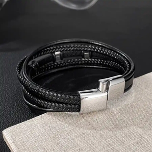armband voor mannen zwart