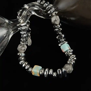 Tarz armband met hematiet en natuur