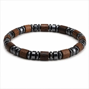 Hout & Hematiet herenarmband
