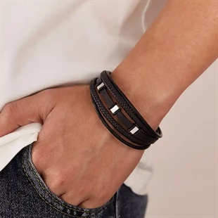 armband voor mannen zwart