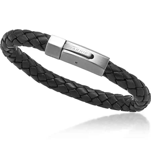 Ruw leer en steen in perfecte combinatie armbandenset