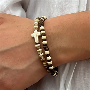 Natuur armband houten kralen