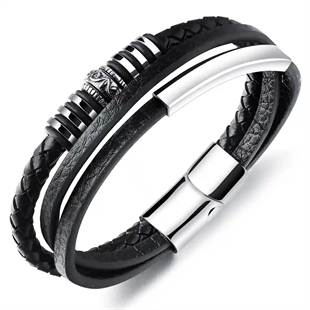 zwart armband voor mannen
