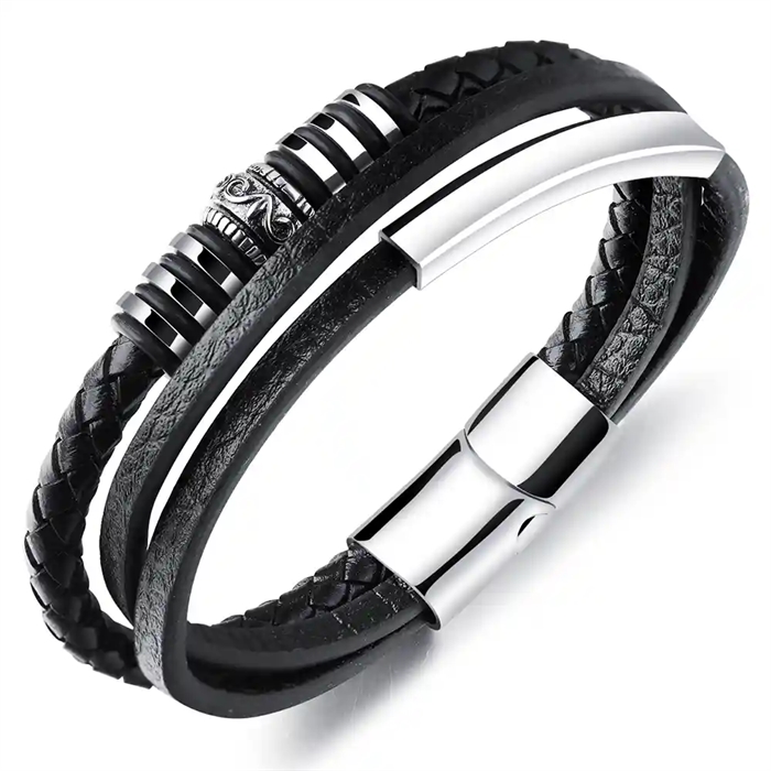 zwart armband voor mannen
