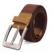 Bruine canvas riem 105 cm