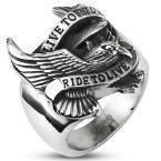 Biker ring in staal "Eagle"