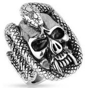 Biker ring met slang