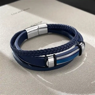 Blauwe polsband voor mannen