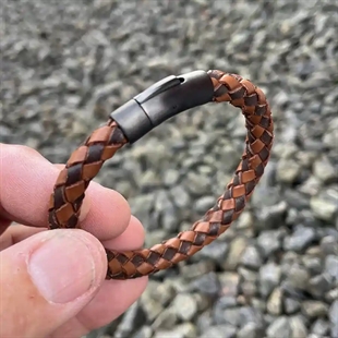 Leren armband Donkerbruin