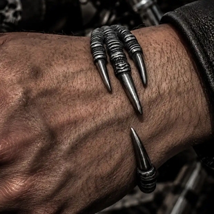 Eagle Claw – Gematteerde stalen herenarmband