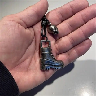 Leren halsketting bruin "Bootz"