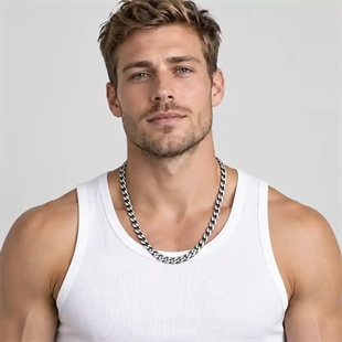 Enzo Panserketting van Roestvrij Staal – 10 mm × 60 cm