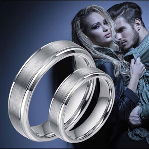 Hacky ring voor verloving of huwelijk in wolfraam