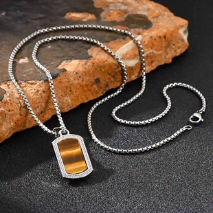 tigereye ketting voor mannen