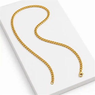 Romano ketting van verguld roestvrij staal – 5 mm