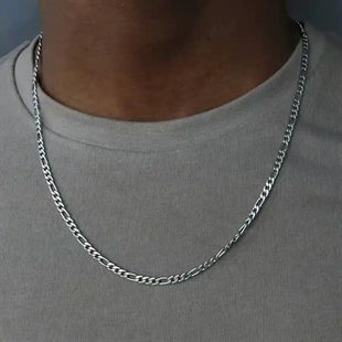 Comte halsketting in roestvrij staal