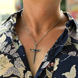 Vleugelzwaard Ketting in Roestvrij Staal