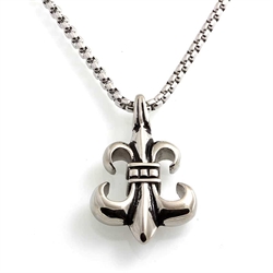 Ketting Fleur De Lis in staal.