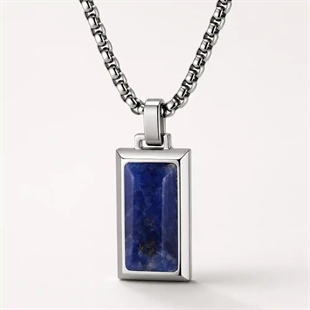 Atlas – herenketting met blauwe lapis-steen