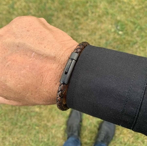 Elian leren armband LUX zwart in bruin