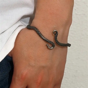 Octopus armband van mat roestvrij staal