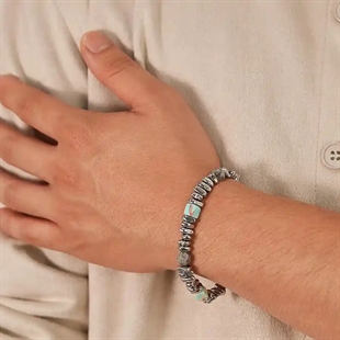 Tarz armband met hematiet en natuur
