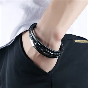 zwart armband voor mannen