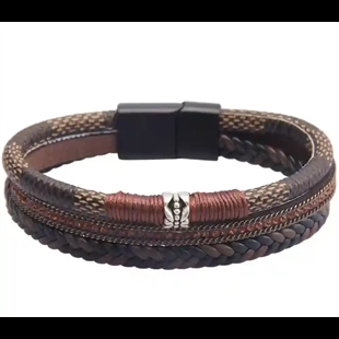 Rustic Edge Bracelet – Gevlochten Heren Armband 1,5 cm (21,5 cm)