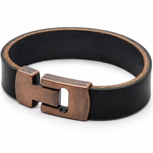 MaZo Leren Armband Brons