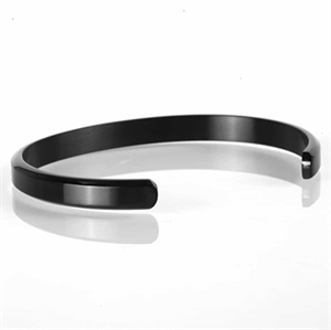 Nate armband roestvrij staal blackcoatet