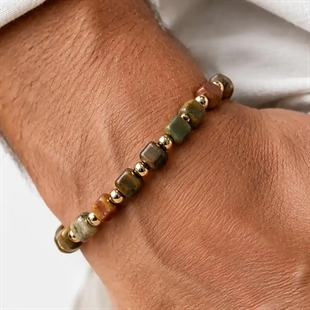 Belluno Terra herenarmband met natuurstenen