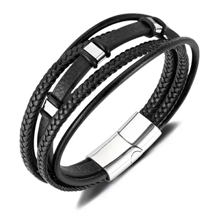 armband voor mannen zwart