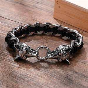 hoofd armband staal wolf