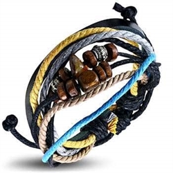 Leren armband in cool trendy design.