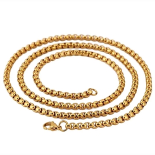 Leari herenketting IP. goud (waterbestendig) 49cm