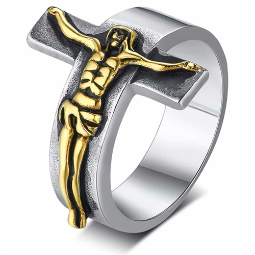 Gouden Jezus ring