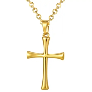 Golden Faith kruis ketting roestvrij staal