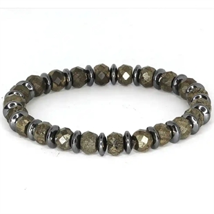 Exclusieve herenarmband in hematiet – 8 mm