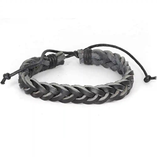 Armbandenset – Leren armband & Parelarmband in mannelijk design