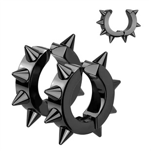 Zwarte oorbellen voor mannen