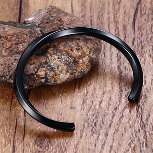 Bangle Schroef Armband in IP Blackcoat staal